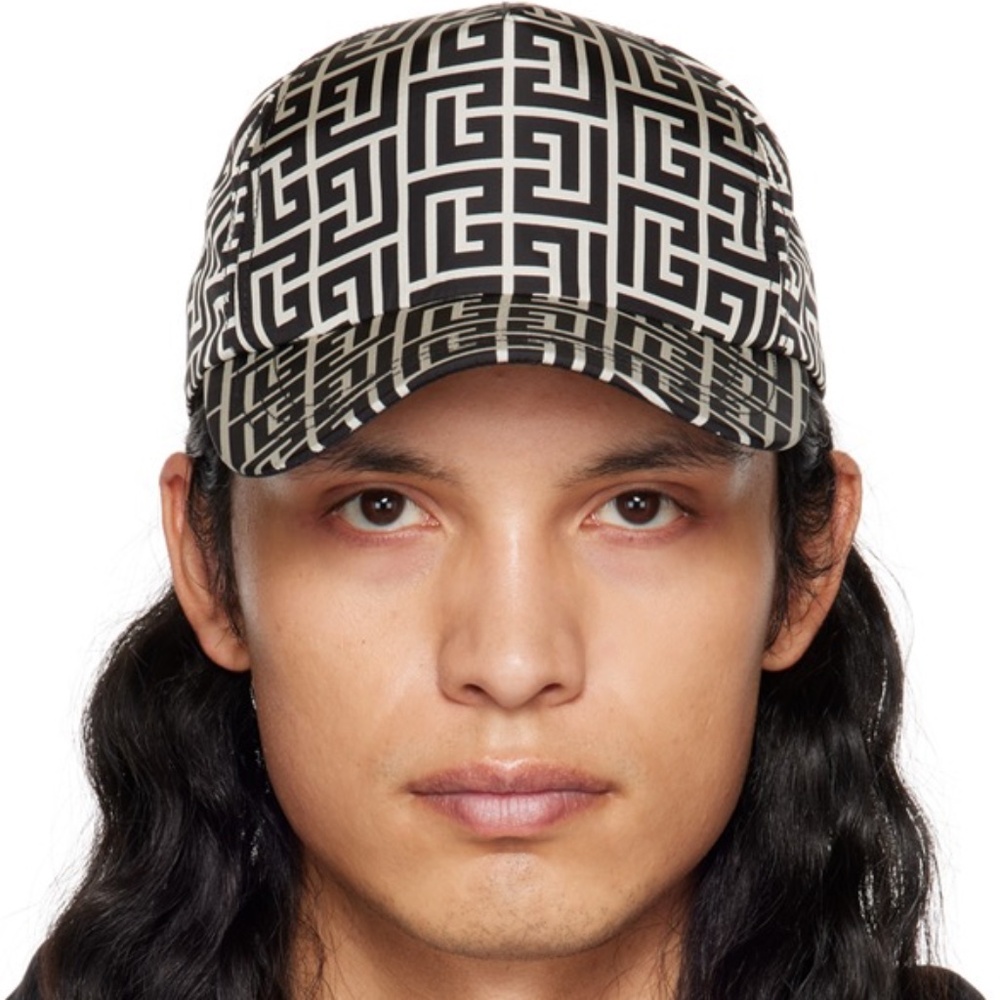 🔥Balmain *NEW W/T  Wrap and BAG Blk/Gray adjustable*YOU CANNOT FIND THIS CAP - Picture 4 of 10
